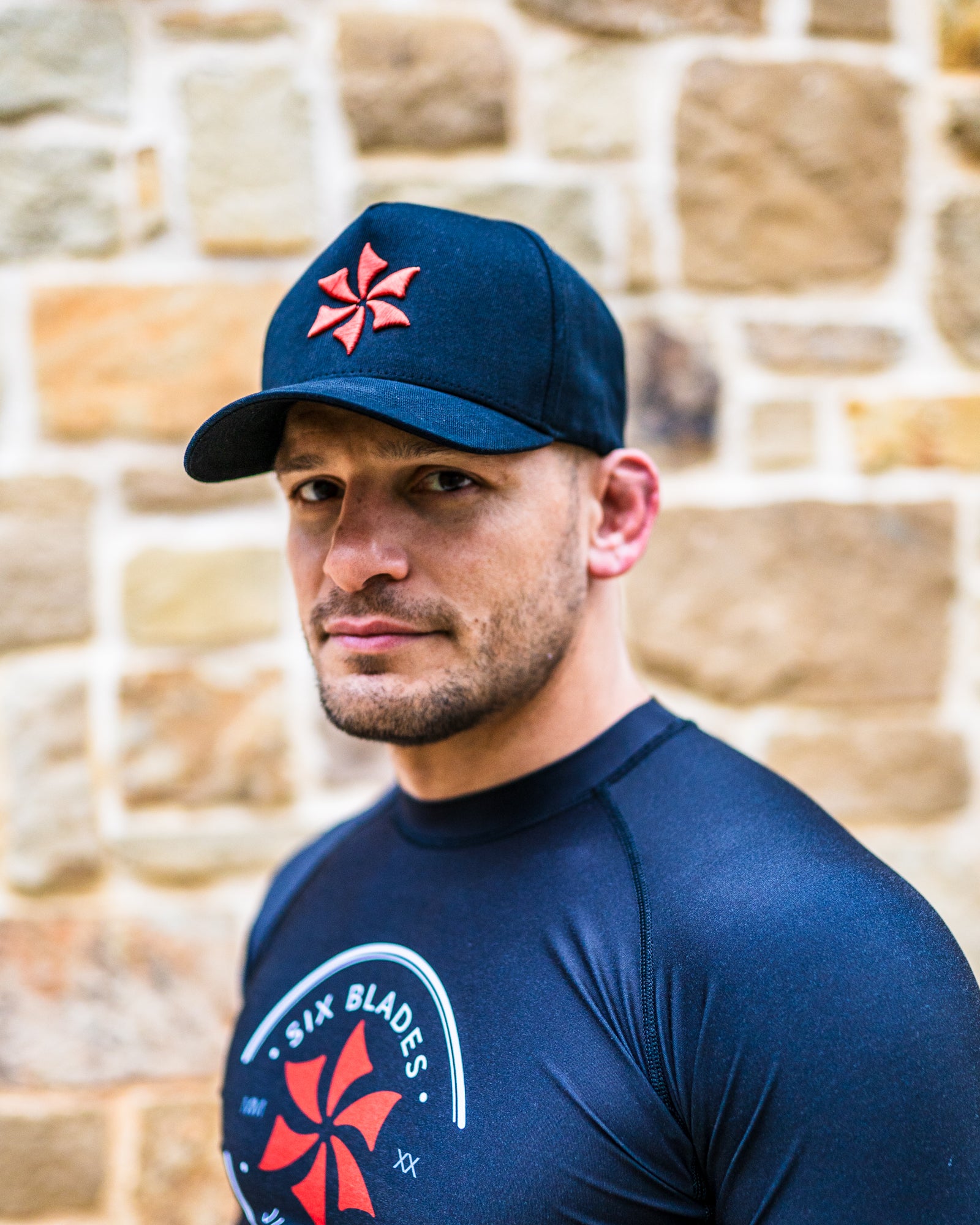 Six Blades Embroidered Hat